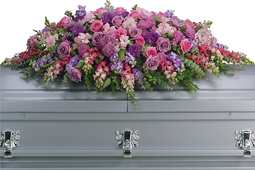 Lavender Tribute Casket Spray