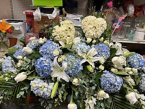 White Glory Casket Spray