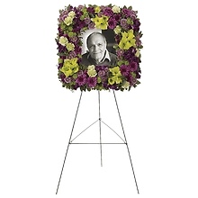 Mosaic of Memories Square Easel Wreath