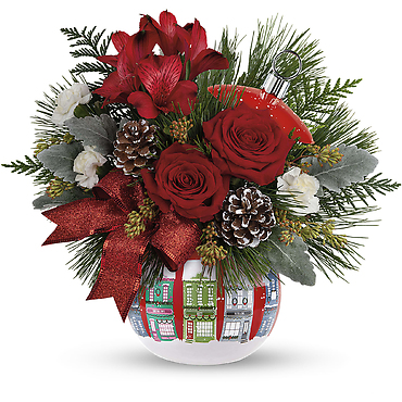  Festive Holiday Houses Bouquet