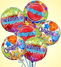 6 Congratulations Balloons